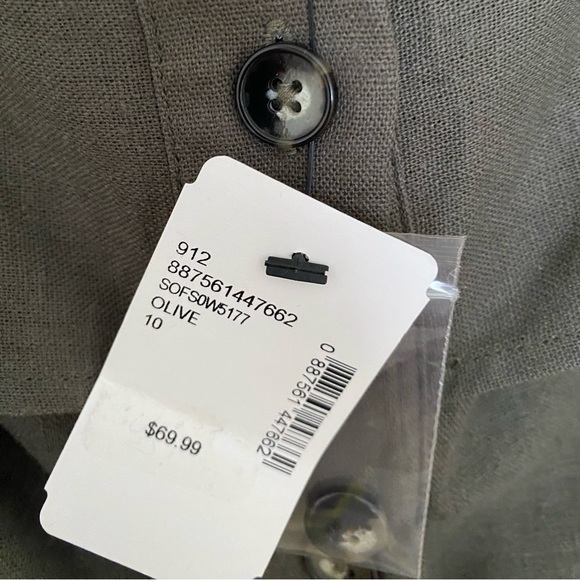 NWT-Cotton/Linen Off Shoulder Saks fifth Dress - Picture 5 of 9